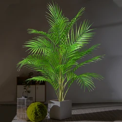 50-88cm Tropical Artificial Plants Large Fake Palm Tree Plastic Green Plant Leaves Tree Branch for Garden Home Office Decor