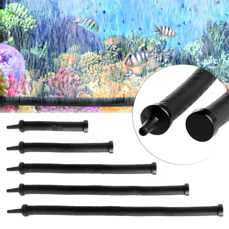 Aquarium-Luftblasenleiste aus Gummi, biegbar, für Sauerstoffpumpe, Sauerstoffanreicherung, selbstsinkend, weiche Luftauslassleiste – Detail 3