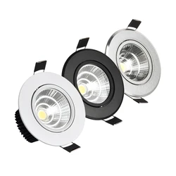 Dimmable COB Spot led Downlight it Silver White Black Profile mini 3W 5W 7W 12W Recessed spot light home Indoor New Design