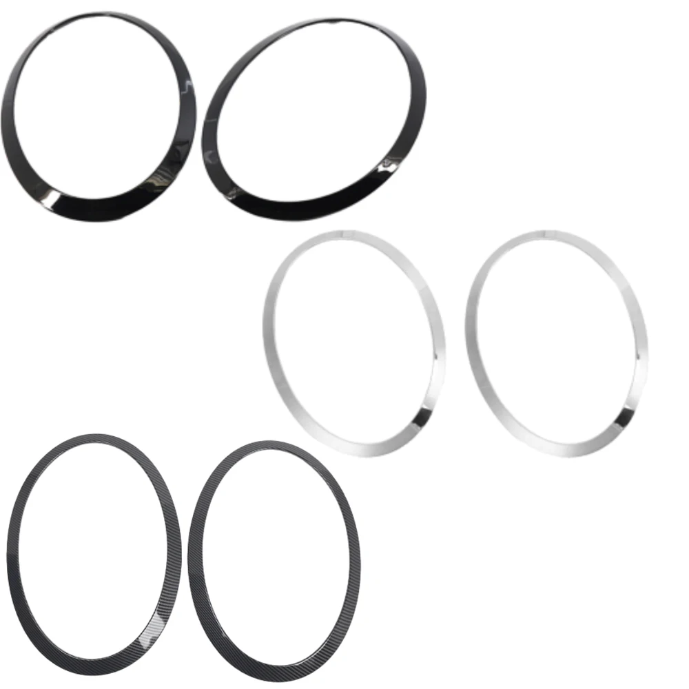 

51137300631, 51137300632 2Pcs Car Front Lamp Frame Headlight Trim Ring Set For MINI Cooper F55 Four Door F56 Hatchback