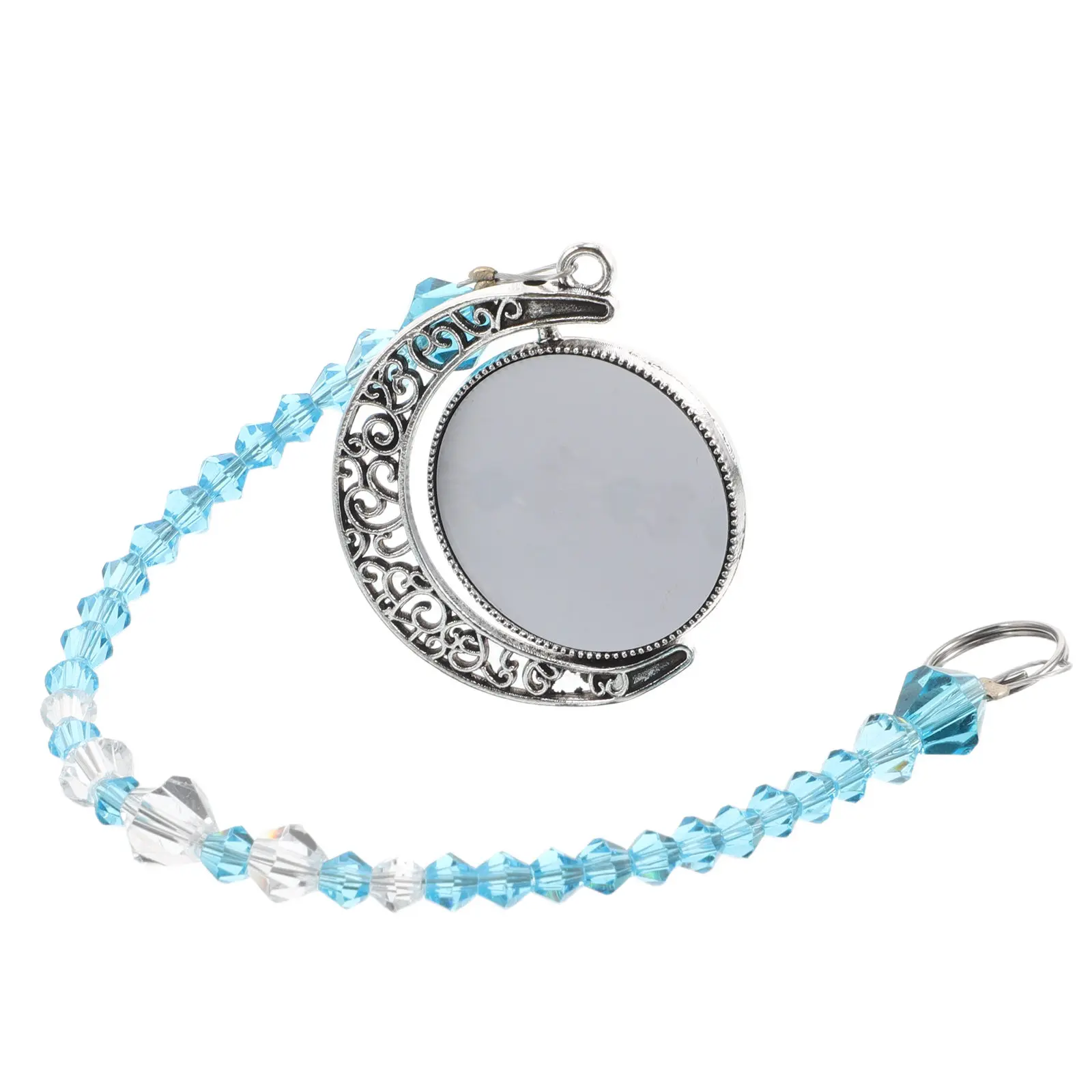 Alloy Moon Pendant Car Rearview Mirror Hanging Decoration Home Window Ornament Holiday Atmosphere Stylish Auto Accessory