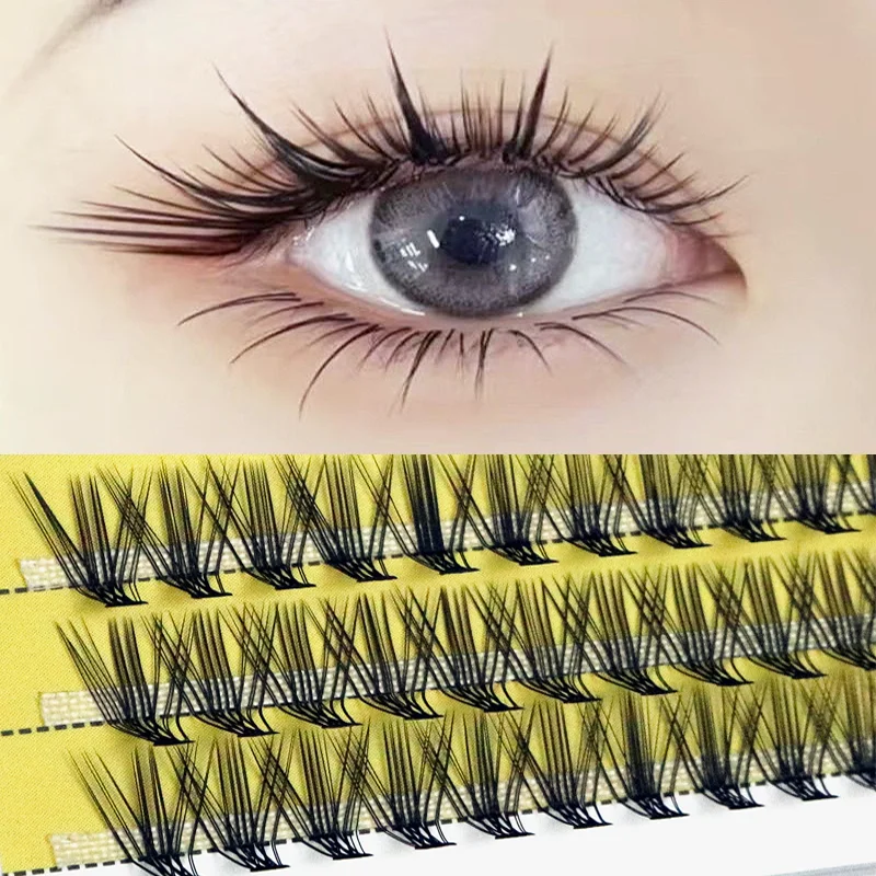 New 20D L Curl Eyelash Cluster Russia 3D Natural Individual False Eyelashes 1 Box/60 Bunches Mink Lashes Extension Makeup Tools