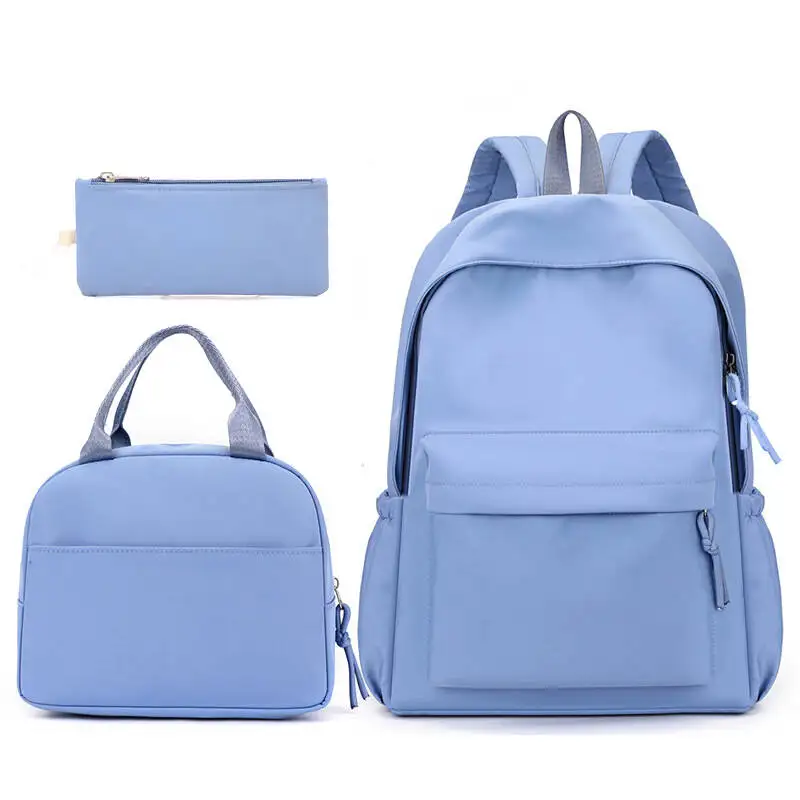 Three piece backpack for school, student backpack, campus backpack, meal bag, three in one bag, leisure backpack, pencil case