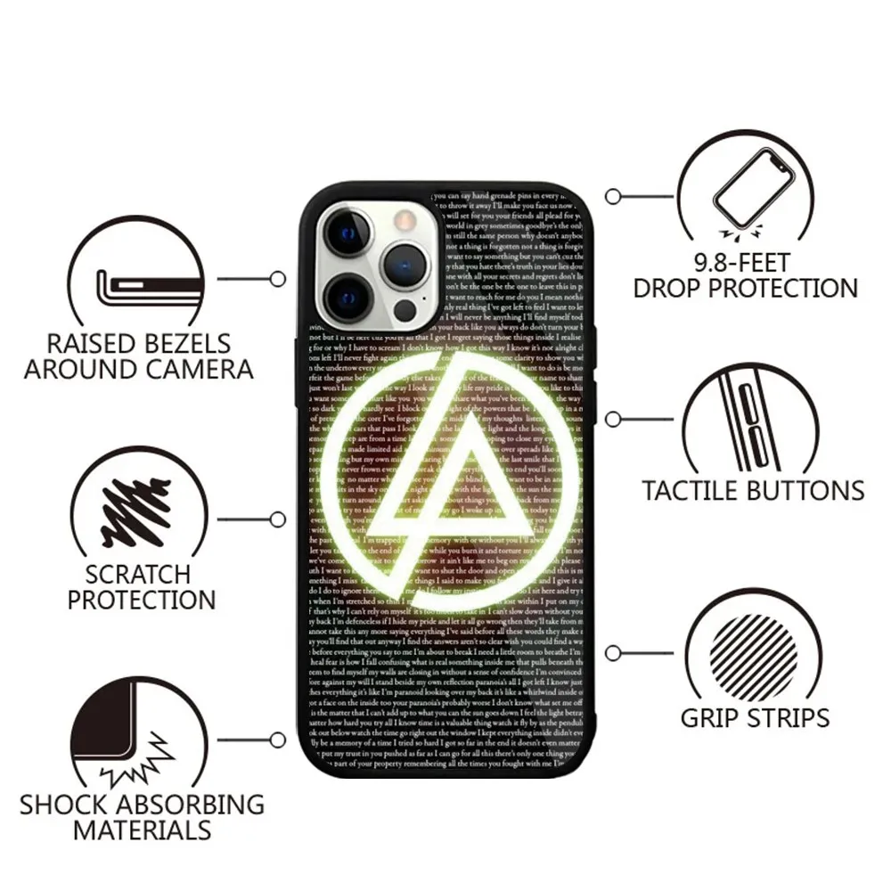 Band L-Linkin-e Cool Phone Case For iPhone 15,14,13,12,11,Plus,Pro,Max Mini Magsafe Magnetic Wireless Charging