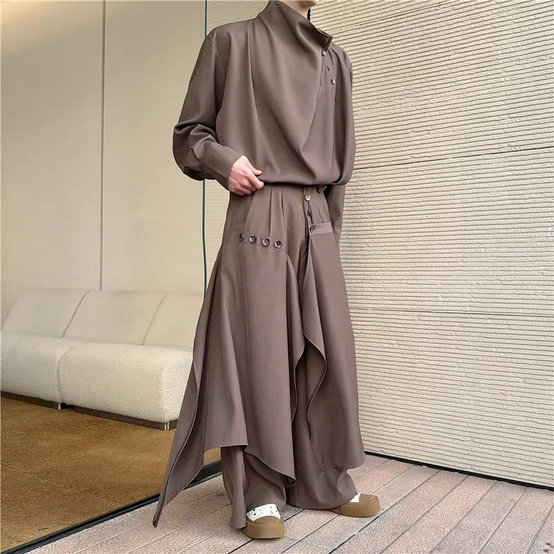 New Fashion Casual Personality Asymmetrical Niche Design Loose Casual suit mens clothes גברים אופנה קיץ 2022  men clothing