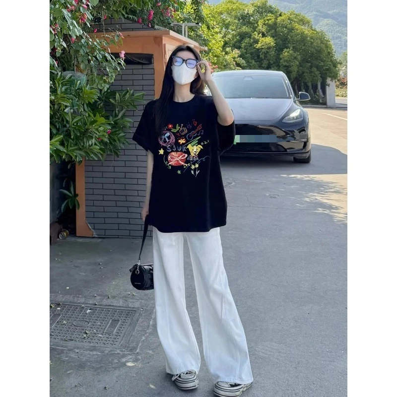 

New Fashion Cute Fun Fruit Couple Cotton T-Shirt Loose Casual Comfortable Top