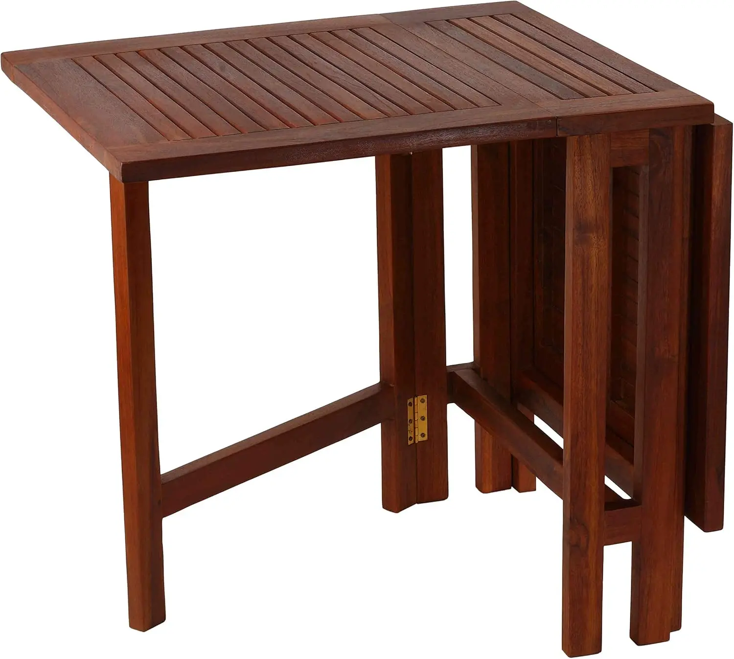 Wholesale Phoenix Traditional Teak Double-Leaf Butterfly Folding Dining Table Waterproof & Foldable for Outdoor Garden Use