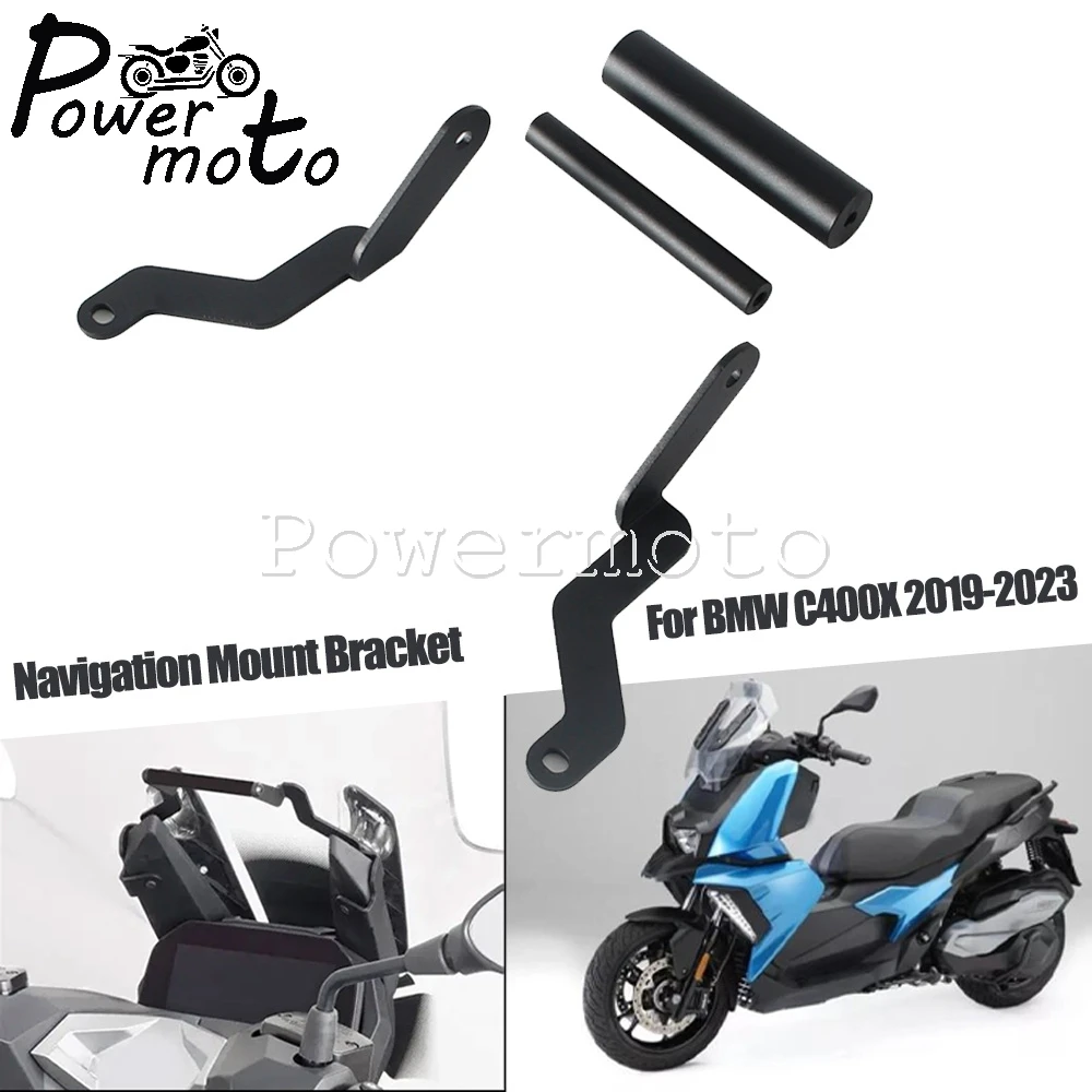 For BMW C400X C 400X C 400 X 2019 2020 2021 2022 2023 12MM Phone Holder Mobile Stand Navigation Mount Bracket Black Accessories