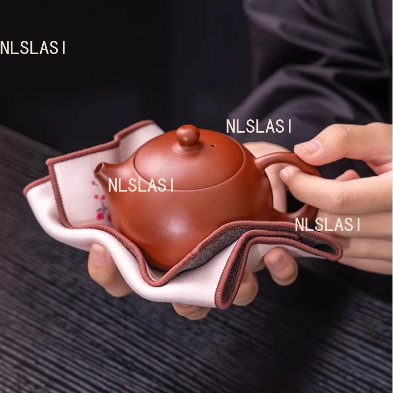 Thick Suede Tea Towel Household Chinese Desktop Mat Ink Wash Painting Traditional Chinese Painting Towel Teaset Accessories