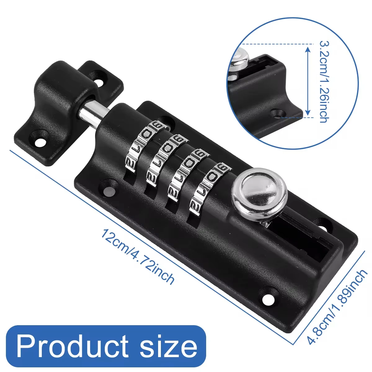 Perno de bloqueo de combinación grabable, cerradura de leva, contraseña, cerradura mecánica, cajón Digital, cerradura de aleación de Zinc, cerradura de puerta