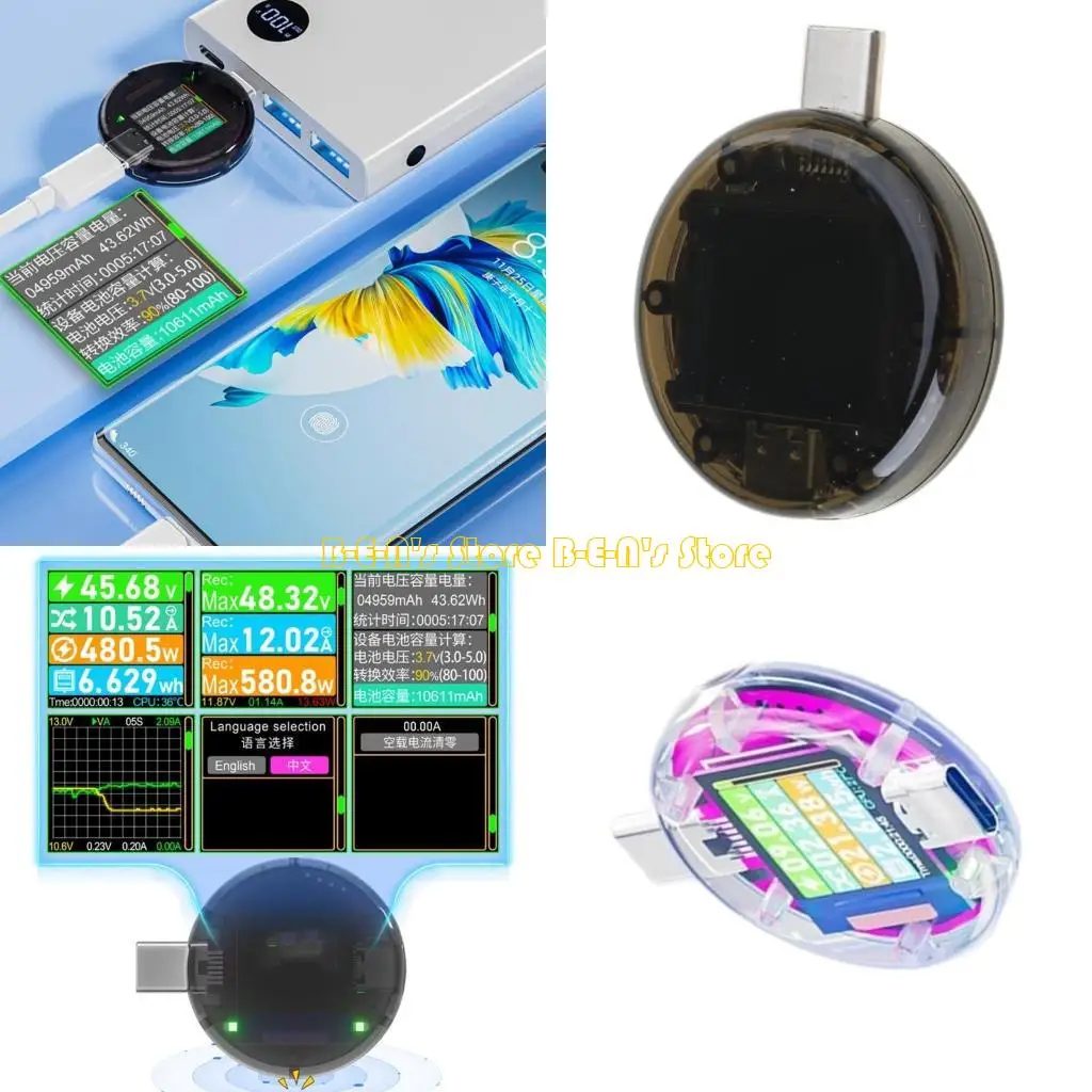 

Y1AD USB C тестер цифровой вольтметр амперметр индикатор напряжения амперметр