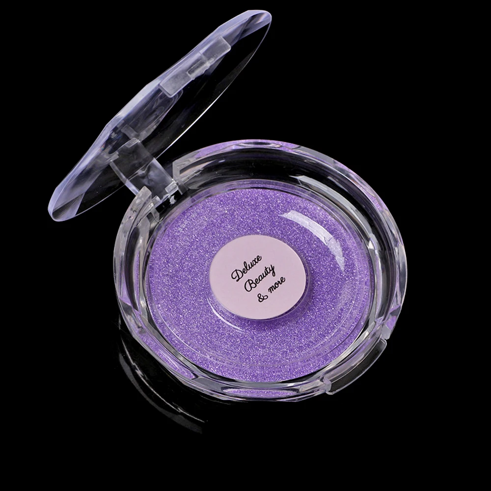 Custodia rotonda per ciglia finte Contenitore per trucco Organizzatore Scatola vuota per imballaggio ciglia Custodia magnetica per specchio per ciglia in plastica Bellezza