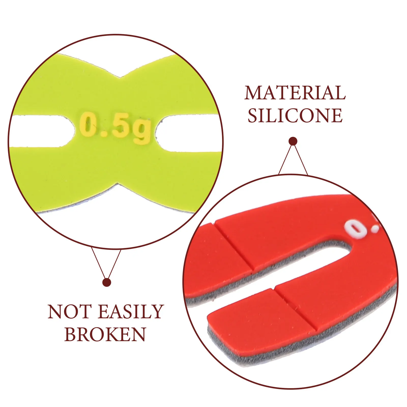 

2Pcs H Shaped Silicone Weighted Pad for Tennis Racket Balance Adjustment Improve Hitting Power Stability Durability Stylish