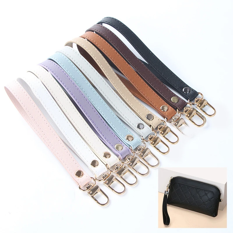 

Wrist Bag Strap Handle Fashion PU Leather Women Girls Purse Bag Belt Clutch Bag Strap Solid Color Replacement correa bolso mano
