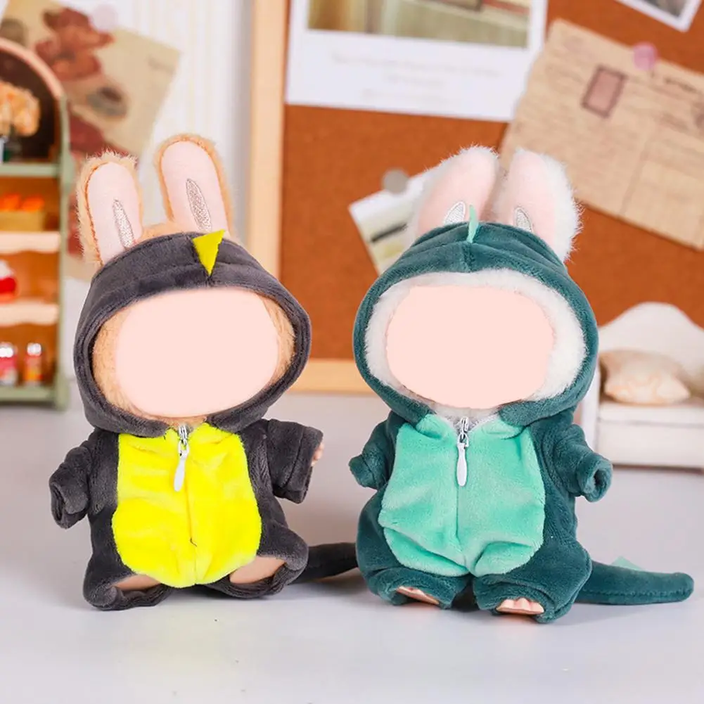 

15cm Doll Clothes For Labubu Multicolor Animal One-piece Suit Mini Home Wear For 17cm Dolls Plush Doll Accessories Gift