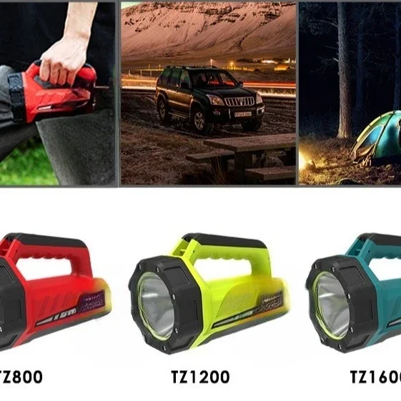 مصباح يدوي للطوارئ، ضوء قوي، كشاف خارجي طويل المدى، قابل لإعادة الشحن، ضوء محمول فائق السطوع