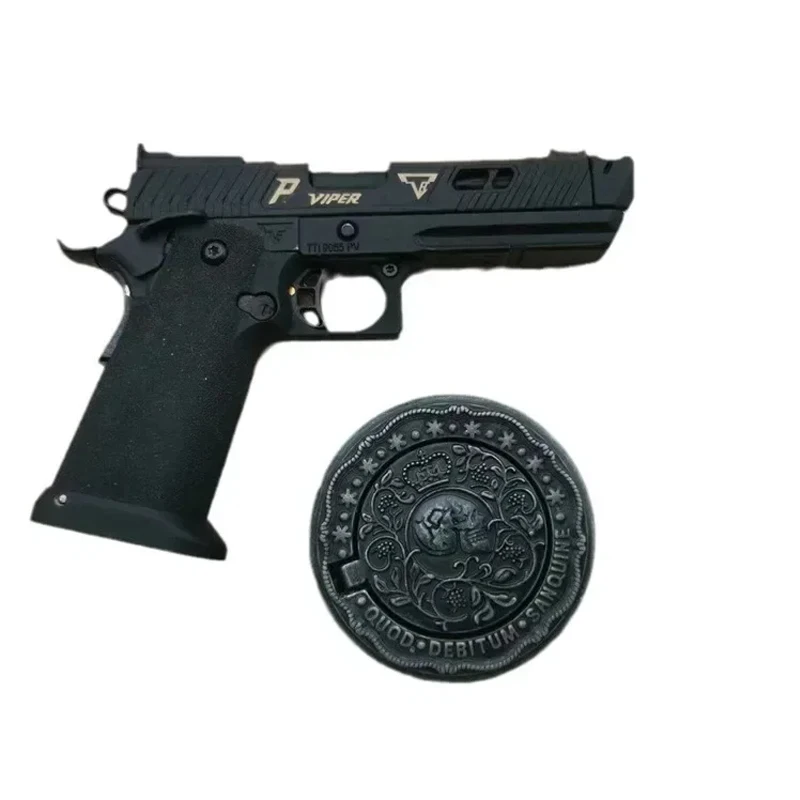 1: 3 Alloy Empire G34 TTI Pv Viper Gun Model Keychain Toys Mini Throwing Shell Disassemble Pistol Toy (Can Not Shoot)