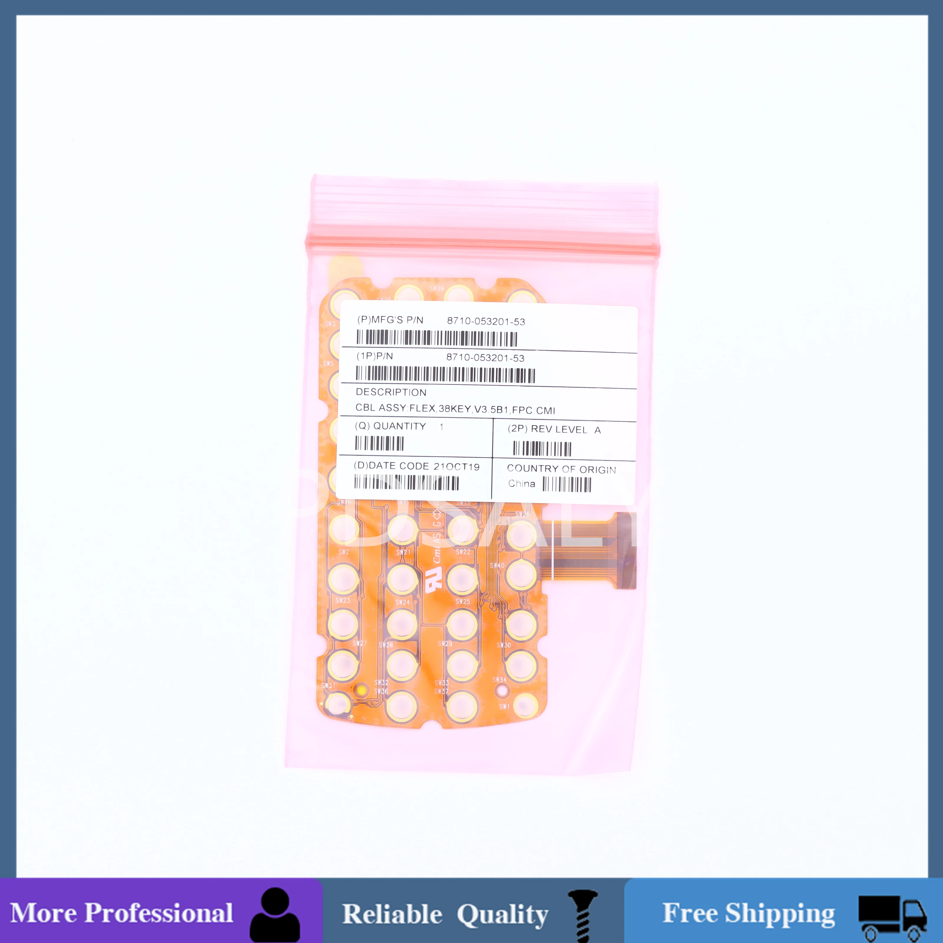 

Оригинальный 38-клавишный переключатель клавиатуры печатной платы FPC для Motorola Symbol MC3190 MC32N0