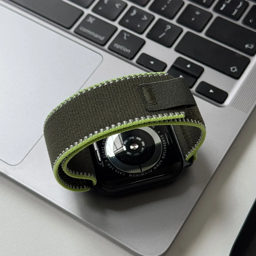 Alpine Loop NEW Burgundy Nylon Strap for Apple Watch Band 49mm 46mm 45 44 42 mm for iWatch Ultra 4 3 Series 12 11 Sport Bracelet