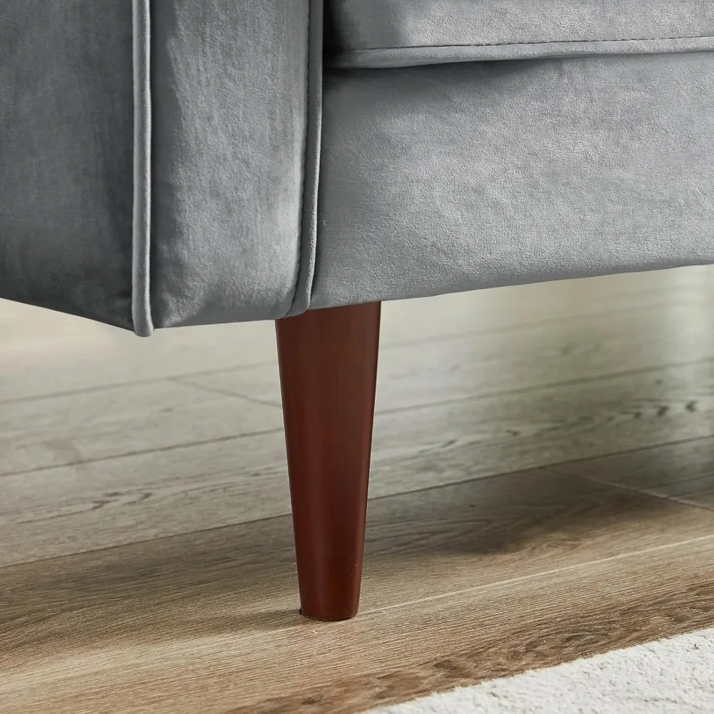 Patas de sofá de madera, juego de 4 sillas de gabinete de 8 pulgadas, patas de muebles de repuesto modernas de mediados de siglo, juego de 4 tornillos en perno M8 prepegado