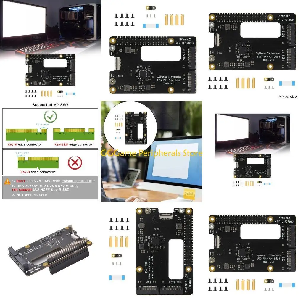 U55B Double NVME 2280 لوحة توسيع القرص الصلب لـ 5 لنقل البيانات بشكل أسرع #1