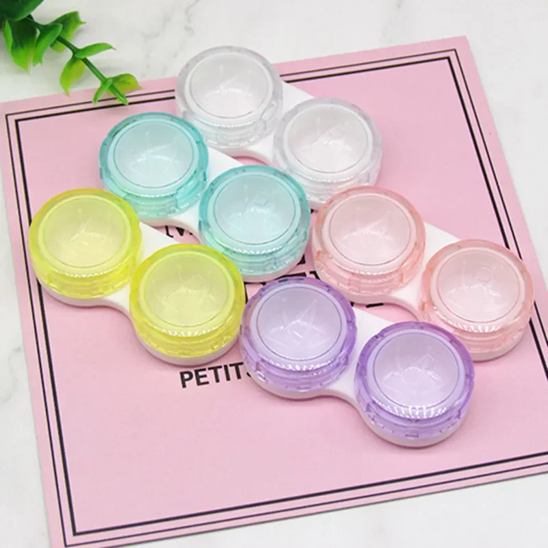 Contact Lenses Case L+R Mini ColoredContact Lens Box for Colored Eyes Travel Eyewear Accessories Kit Holder Lens Container