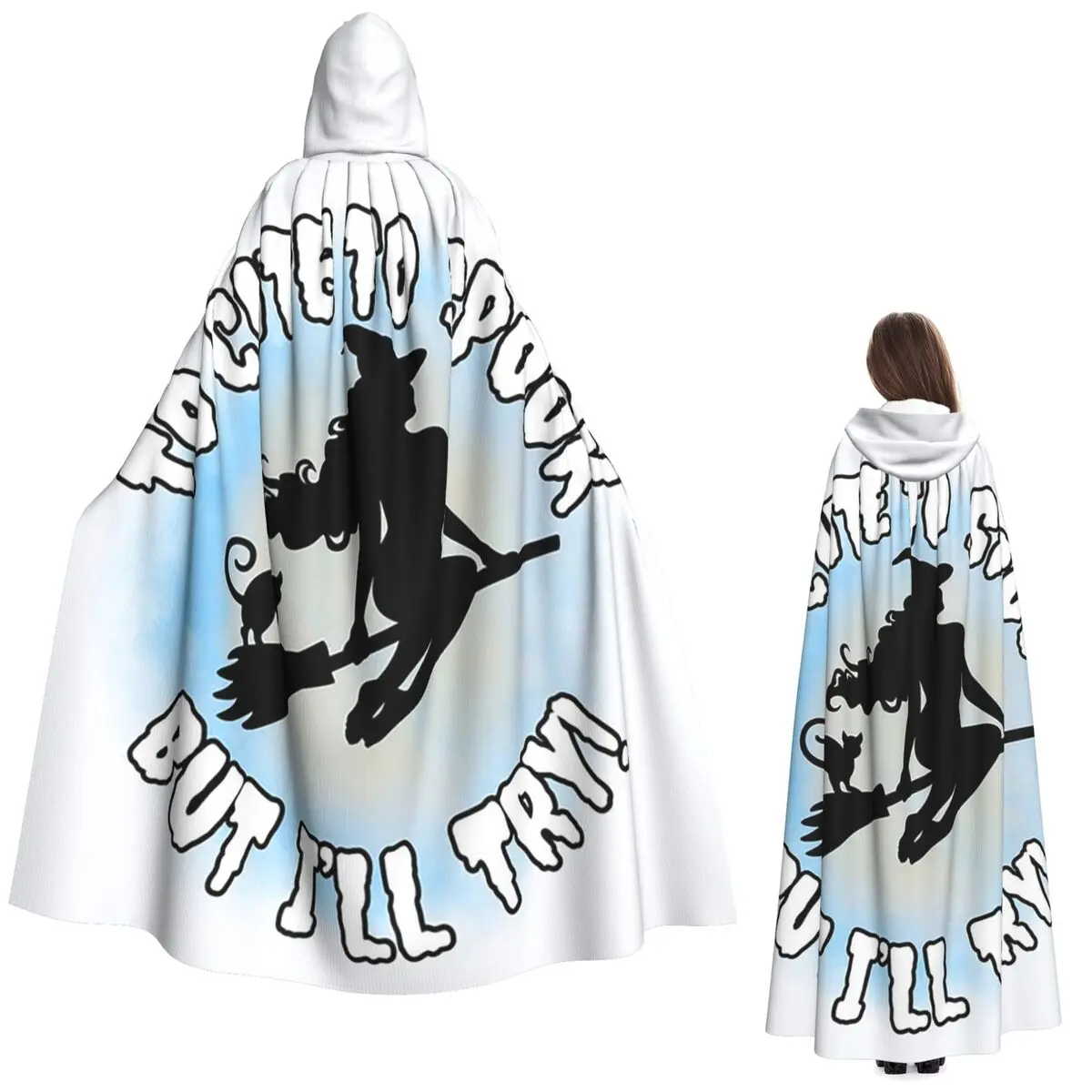 Halloween bonito bruxa engraçado para mulheres frit-te longo com capuz capa bruxa traje medieval cosplay capa halloweencoat adulto unisex