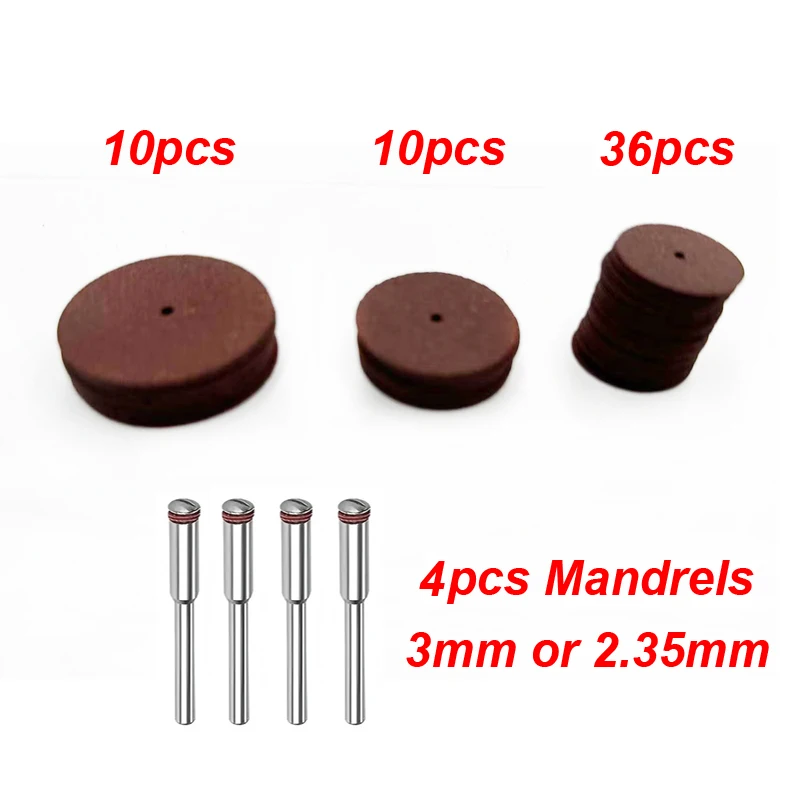 25/32/38mm 60Pcs Set Resin Cutting Disc 2.35 or 3mm Mandrel Dremel Rotary Tool Accessories Cut off Wheel Disc Circular Saw Blade