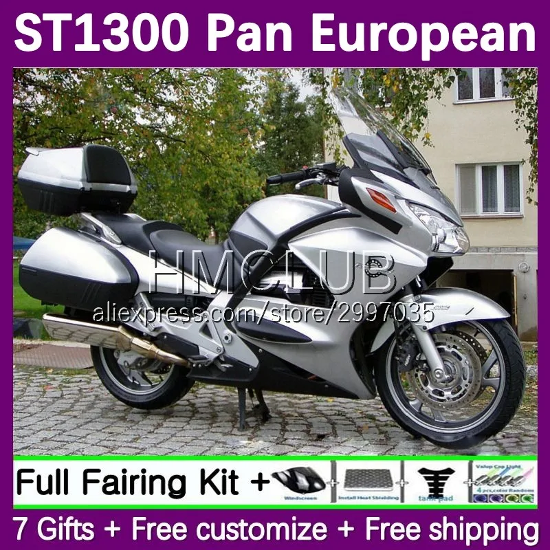 Fairing For HONDA Pan silvery stock European STX1300 ST1300 ST-1300 CC 30No.55 ST 1300 02 03 04 05 06 07 08 09 10 11 12 13 14 15