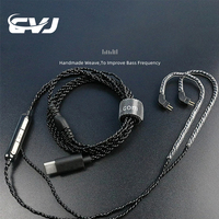 CVJ-V6 Earphone Cable TYPEC DAC Lossless High Fidelity Earphone Upgrade Cable 0.75/0.78MM 2 Pin with Mic for TRN PR2 MP145