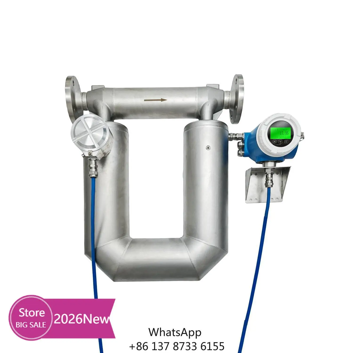 Digital Coriolis Mass Flow Meter Stainless Steel Construction OEM Customizable For High-Flow Cryogenic Liquid Nitrogen