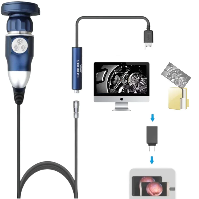 Portable Medical Analog Endoscope Ear-nNose Surgery USB Full HD 1080P Endoscope Camera-Assisted learning Tool