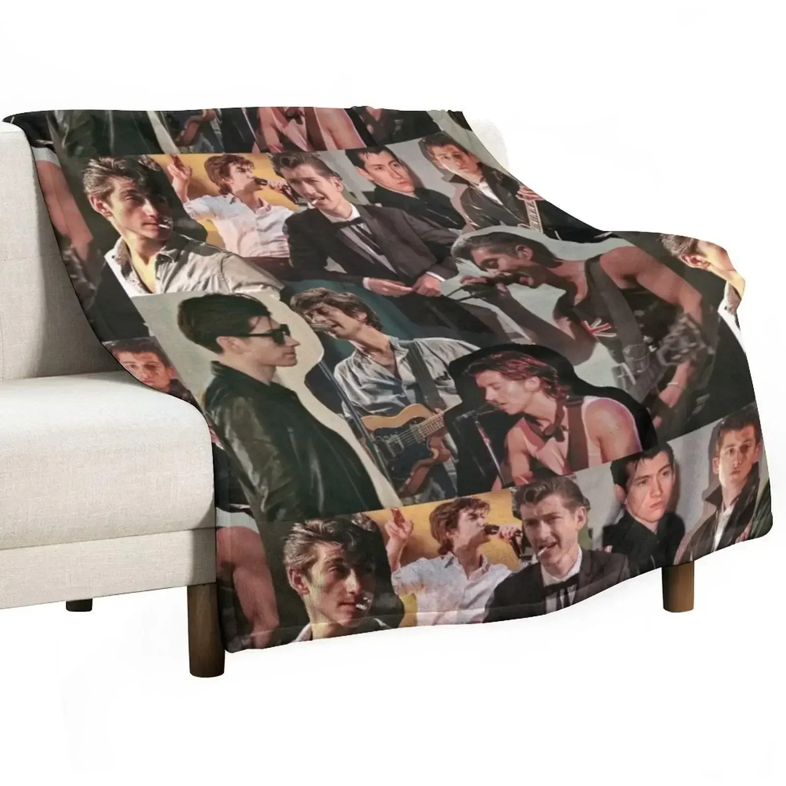 Alex Turner Arctic Monkeys Collage Throw Blanket Soft Big Luxury Thicken bed plaid Stuffeds Plaid Blankets