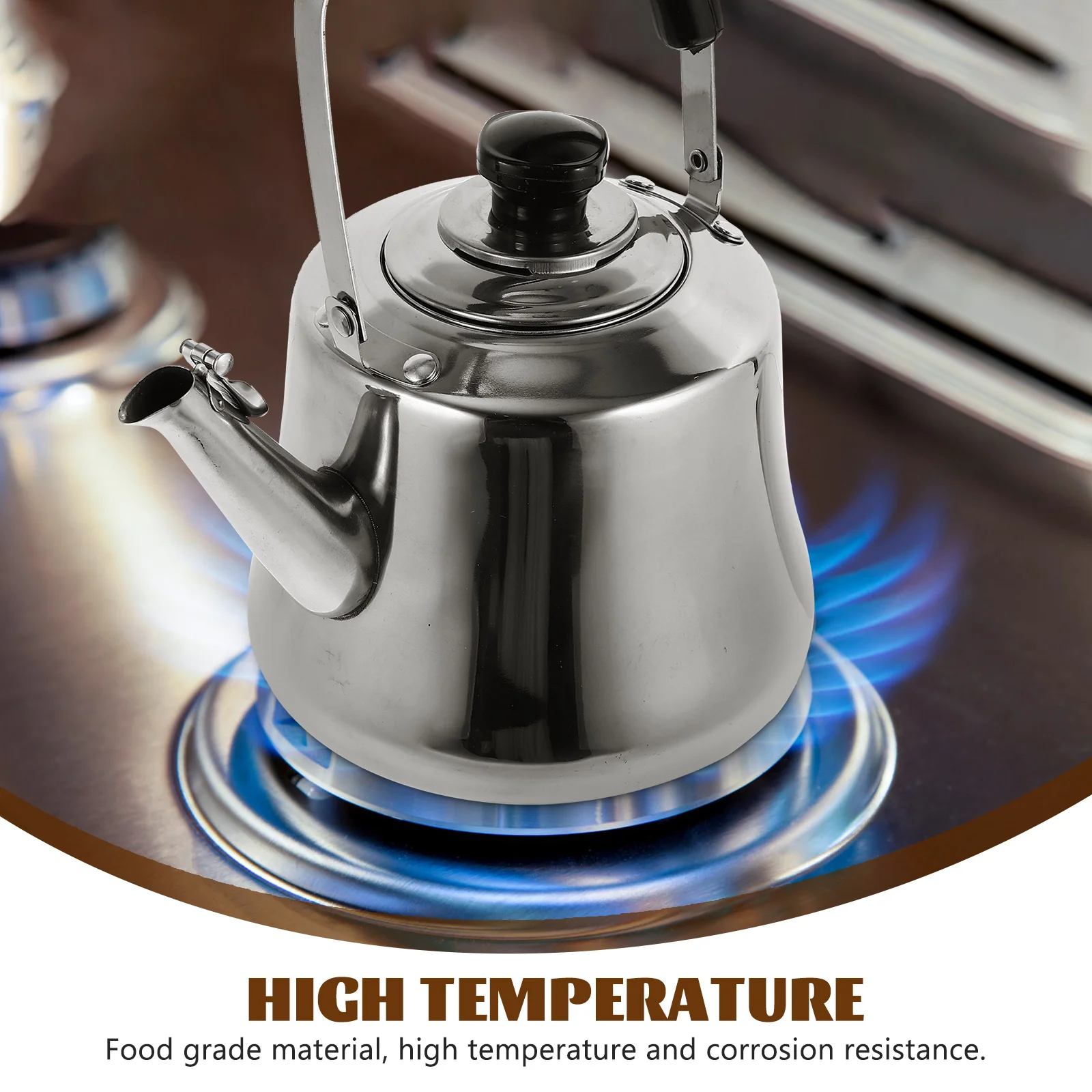 

Kettle with Tea Leak Whistling Teakettle Stovetop Stianless Steel Teapot Coffee Portable Handle
