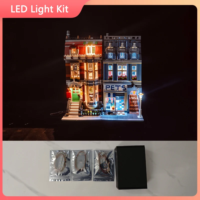 LED Light Set For 10218 compatible 15009 Pet Store (Only LED Light, NOT Include The Model Bricks)