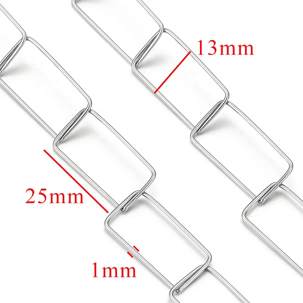 1m Stainless Steel DIY Chains, Jewelry Making Materials
