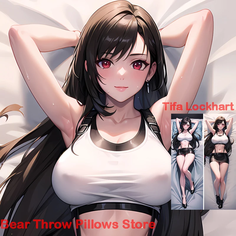 

Двусторонняя Подушка для тела Dakimakura anime Tifa Lockhart, подушка в натуральную величину, украшение на Хэллоуин, Рождество, подарок