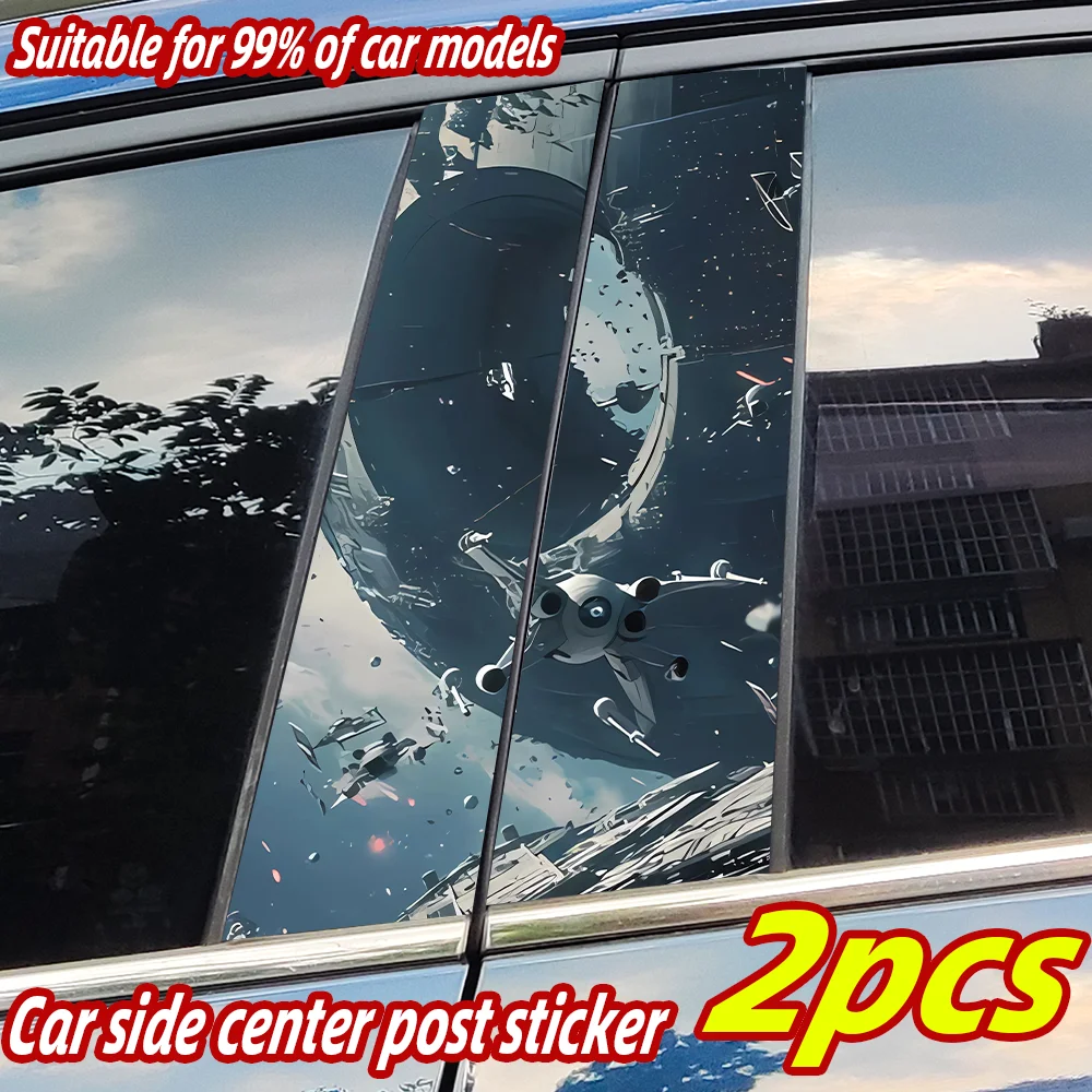 

Interspace Car Stickers Car B-pillar Vinyl Decals Waterproof Auto Center Pillar Sticker Cover Scratches Vehicle Decor Accessorie
