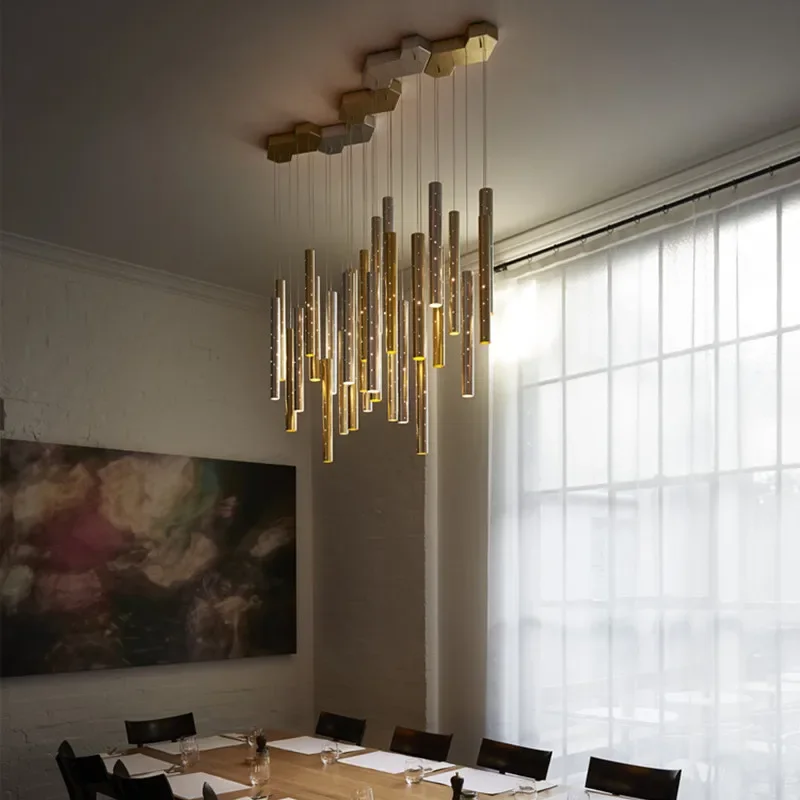 Plafonnier LED au Design Nordique Moderne, Luminaire Décoratif d'Nik, Idéal pour un Restaurant ou un Bar