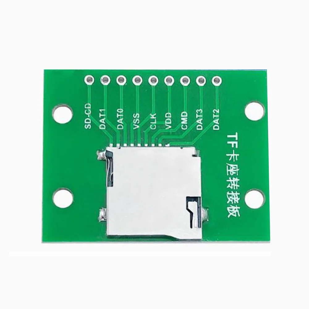 2pcs 9P TF Slot Welding Type SD Socket with 2.54mm PCBBoard Self-Spring Micro SD Connector Card Slot