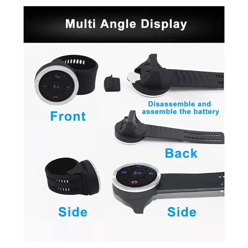 ABJF-자동차 스티어링 휠 원격 제어 버튼 자동차 라디오 DVD 안드로이드 GPS 멀티미디어 액세서리에 대 한 백라이트와 7 키 무선