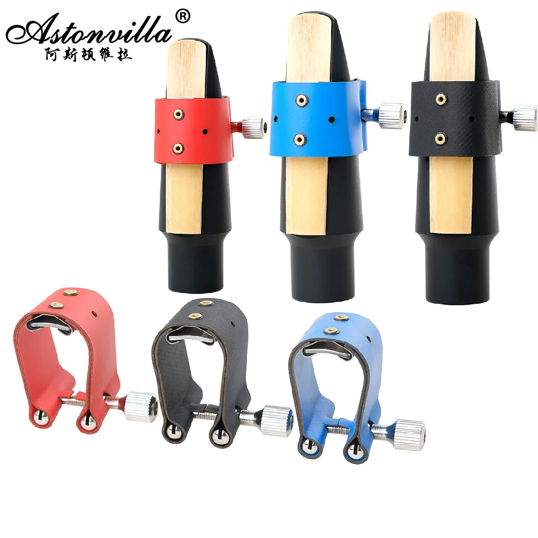 Saxophone Fastener Clip Clamp Single Screw Adjustment Alto Sax Mouthpiece Ligature Clip Color Woodwind Instrument Accessories