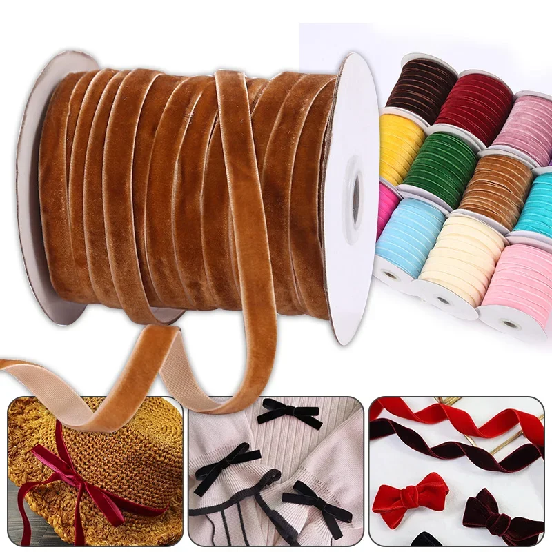 Бархатная лента 50 ярдов для заколок с бантиками для волос, подарочная упаковка, свадебный декор, поделки своими руками, сувениры для вечеринок, рождественские аксессуары на день Святого Валентина
