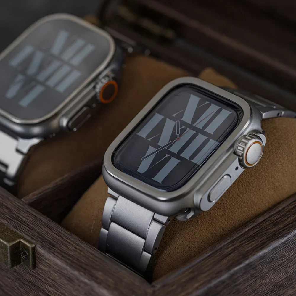 Metal Bumper Case For Apple Watch 46mm 45mm 44mm Protector Frame Cover For iWatch Series 11 10 9 8 7 6 5 Change To Ultra 3 49mm