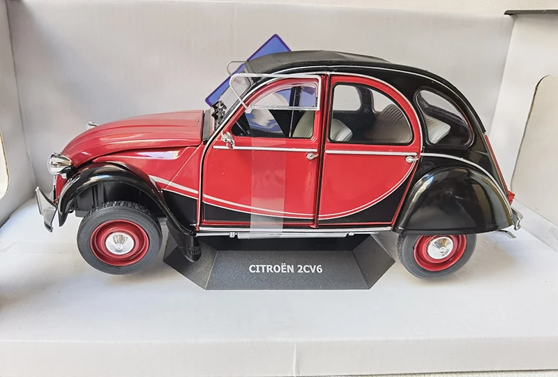 Symulacja SOLIDO Diecast 1:18 skala CITROEN 2 cv6 aluminiowy Model samochodu zabawki kolekcjonerskie ozdoby