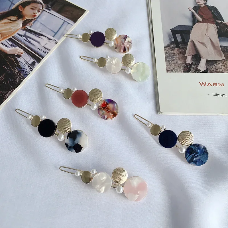 2pcs fashion Hairpin Retro High-quality Women Simple Clip Perfect Gift Sweet Clips Girls Accessories