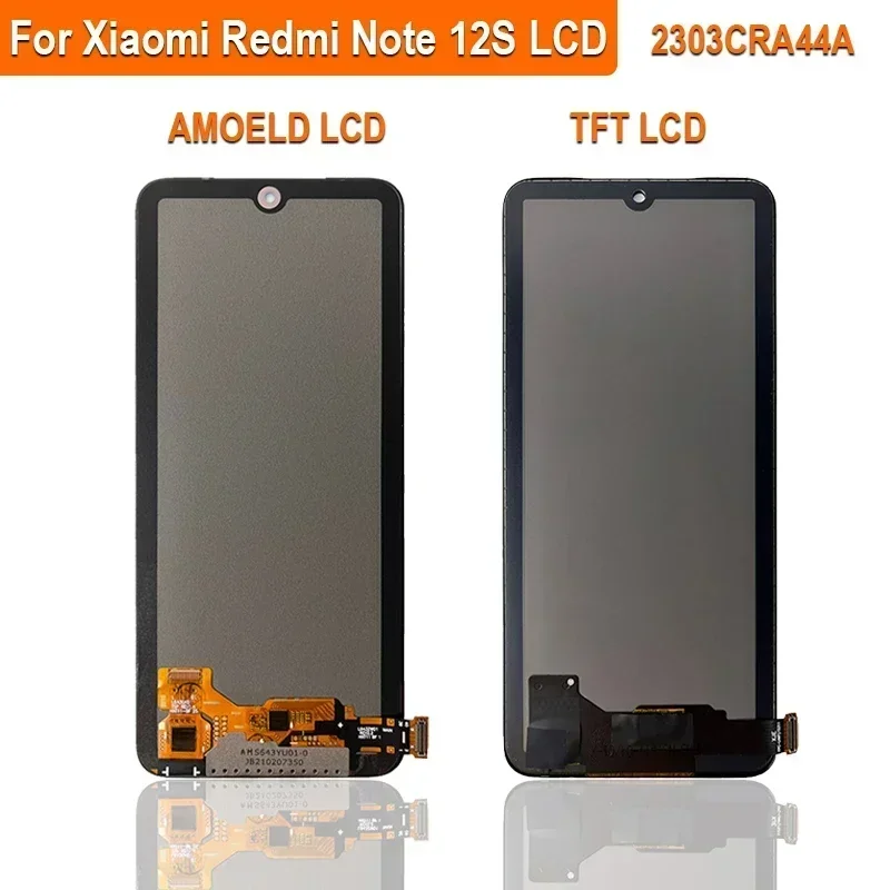 6.43\'\' Super AMOLED LCD For Xiaomi Redmi Note 12S LCD 2303CRA44A 23030RAC7Y 2303ERA42L LCD Touch Screen Digitizer Assembly