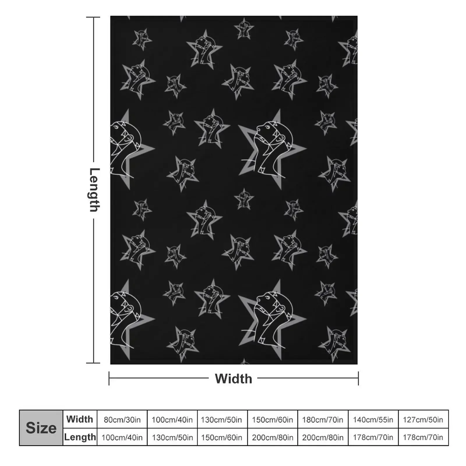Sister of Mercy - Goth Star Throw Blanket couch cozy soft plush fuzzy picnic outdoor blanket