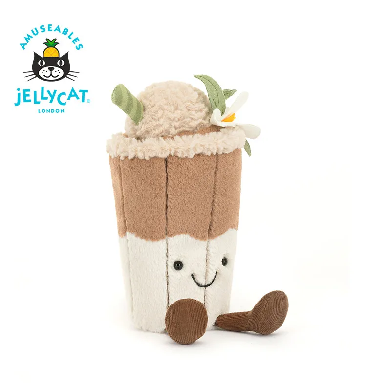 

British Jellycat Fun Magnolia Latte Plush Toy Drink Doll Birthday Gift