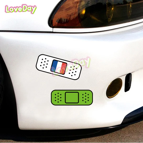 Funny Adhesive Bandage Car Sticker National Flags Sticker Auto Body Scratch Cover Decals Vinyl Colored Decorations Sticker